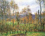 Camille Pissarro Cloudy Poplar France oil painting artist